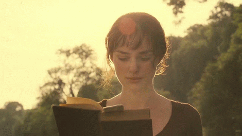 Reading Elizabeth Bennet GIF - Reading Elizabeth Bennet Keira Knightley - Discover & Share GIFs