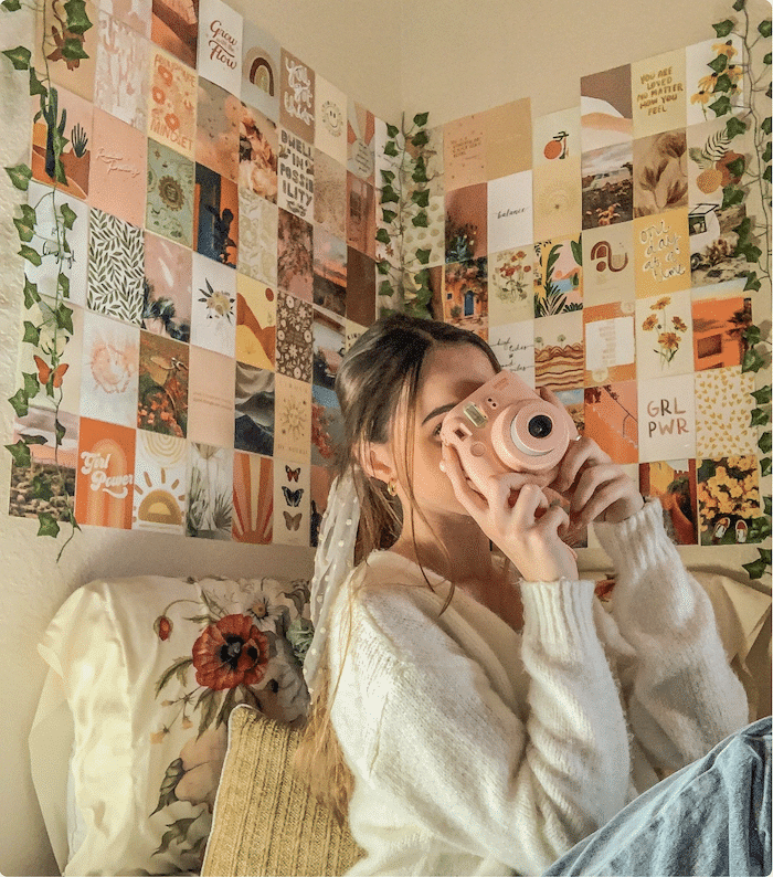 boho aesthetic wall collage